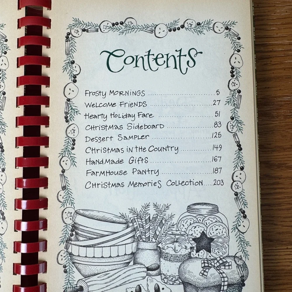 Gooseberry‎ Patch Christmas Pantry Cookbook Holiday Recipes Spiral Bound 1990s